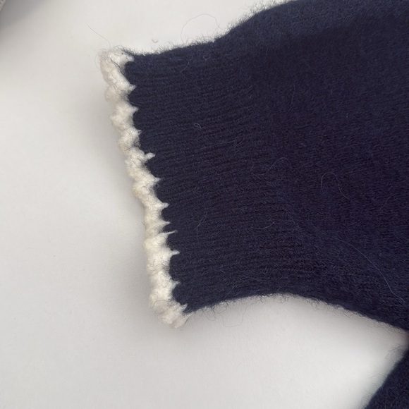 Zara Short Sleeve Bow Sweater, Navy - Picture 3 of 6